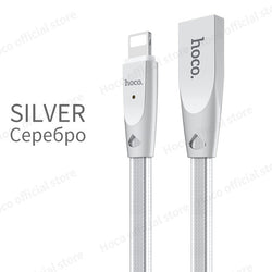 HOCO Original Zinc Alloy Jelly Knitted Charging Cable for Apple Lightning to USB Metal Charger Sync Data for iPhone iPad iPod