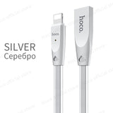 HOCO Original Zinc Alloy Jelly Knitted Charging Cable for Apple Lightning to USB Metal Charger Sync Data for iPhone iPad iPod