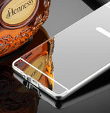 Etui For Samsung Galaxy J5 J7 2016 J3 J510 J710 Luxury Gold Plating Armor Aluminum Metal Frame + Mirror Acrylic Case Back Cover