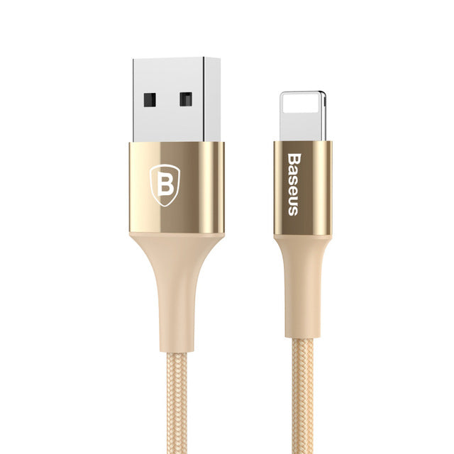 Baseus LED Lighting USB Cable For iPhone 8 6 7 Fast Charging Cable For iPhone iPad USB Charger Cable Mobile Phone Charger Cable