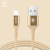 Baseus LED Light USB Cable For iPhone 8 7 6 USB Charger Cable For iPhoneX iPad Fast Charger Charging Cable 2A Mobile Phone Cable