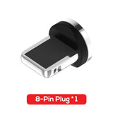 TOPK 1M LED Magnetic Cable For iPhone X 8 7 Plus iPad Air & Micro USB Cable & USB Type C Cable Nylon Braided Magnet Charger