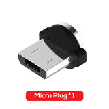 TOPK 1M LED Magnetic Cable For iPhone X 8 7 Plus iPad Air & Micro USB Cable & USB Type C Cable Nylon Braided Magnet Charger