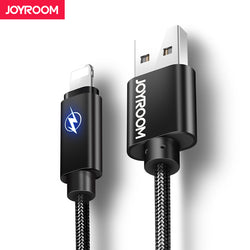 Joyroom USB Cable For iPhone 7 ios 1m 2m LED Charger Data Cable For iPhone 7 6 6S Plus 5 5S  iPad Mobile Phone Cables