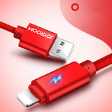 Joyroom USB Cable For iPhone 7 ios 1m 2m LED Charger Data Cable For iPhone 7 6 6S Plus 5 5S  iPad Mobile Phone Cables