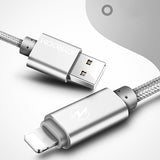 Joyroom USB Cable For iPhone 7 ios 1m 2m LED Charger Data Cable For iPhone 7 6 6S Plus 5 5S  iPad Mobile Phone Cables