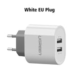 Ugreen 17W Fast USB Charger Dual USB Wall Charger Adapter Universal Mobile Phone Charger for iPhone 8 Samsung S8 Tablet Charger