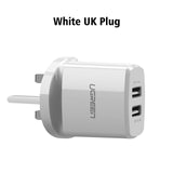 Ugreen 17W Fast USB Charger Dual USB Wall Charger Adapter Universal Mobile Phone Charger for iPhone 8 Samsung S8 Tablet Charger